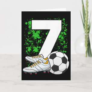 7. Geburtstag Jungen 7 Jahre Fußballspieler Geburt Karte
