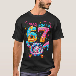 7. Geburtstag Jungen Ich War 6 Jetzt Bin Ich 7 Bas T-Shirt