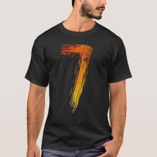 7. Geburtstag Künstlerin Wasserfarbenmaler Farbe T-Shirt