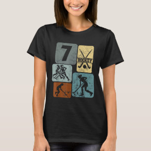 7. Geburtstag Mädchen Feldhockey 7 Jahre Hockey  T-Shirt