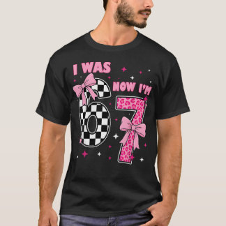 7. Geburtstag Mädchen Ich war 6 jetzt bin ich 7 Co T-Shirt