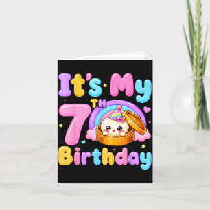 7. Geburtstag Mädchen kawaii Dumpling Anime Geburt Karte