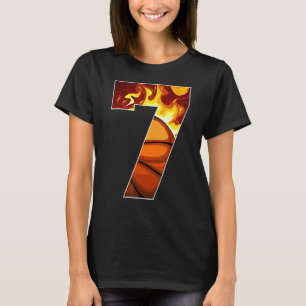 7. Geburtstag Outfit Boy Basketball Sieben 7 Jahre T-Shirt