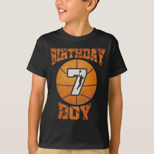 7. Geburtstag Outfit Boy Basketball Sieben 7 Jahre T-Shirt
