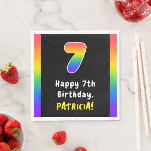 7. Geburtstag: Rainbow Spectrum # 7, Individuelle Serviette