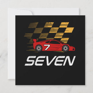 7. Geburtstag Rennwagen Geschenk 7 Jahre Rennfahre Einladung