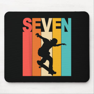 7. Geburtstag Skateboarding 7 Jahre alter Skater-P Mousepad