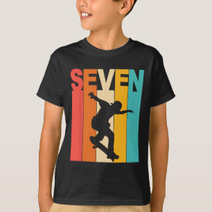 7. Geburtstag Skateboarding 7 Jahre alter Skater P T-Shirt
