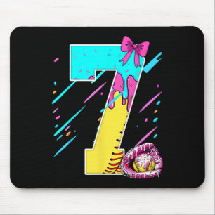 7. Geburtstag Softll Eis Drip Bow 7 Jahre Kind Mousepad