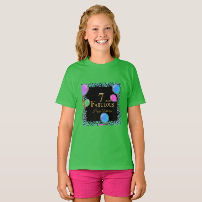 7. Geburtstag  T-Shirt (Vorne ganz)