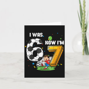 7. Geburtstag war 6 7 Fußball 67 Meme Jungen Kinde Karte
