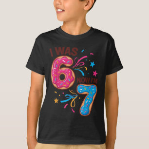 7. Geburtstag war 6 jetzt bin ich 7 67 Männer Frau T-Shirt