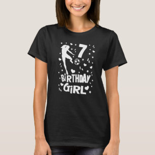 7. Geburtstags-Girl-Fußball-Party 7 Jahre alt T-Shirt
