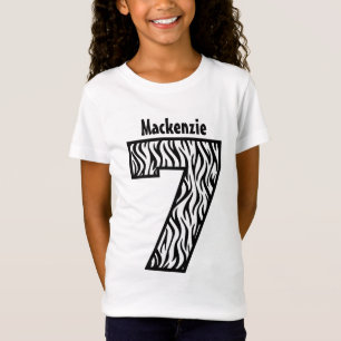 7. Geburtstags-MädchenZebra Seve Jahr-Gewohnheit T-Shirt
