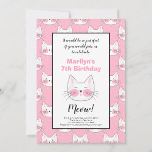 7. Geburtstags-Party für Mädchen Ankündigung