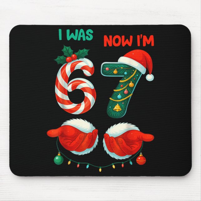 7. Geburtstags-Shirt War 6 Jetzt bin ich 7 67 Lust Mousepad (Vorne)