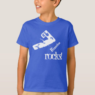 7. Geburtstagsgeschenk Blauer und Weiße Zahl auf S T-Shirt