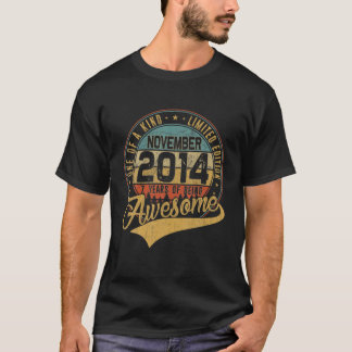 7. Geburtstagsgeschenk Retro November 2014 7 Jahre T-Shirt