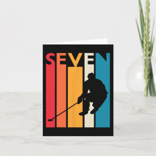 7. Geburtstagsgeschenk Seven Vintag Hockey Geburts Karte
