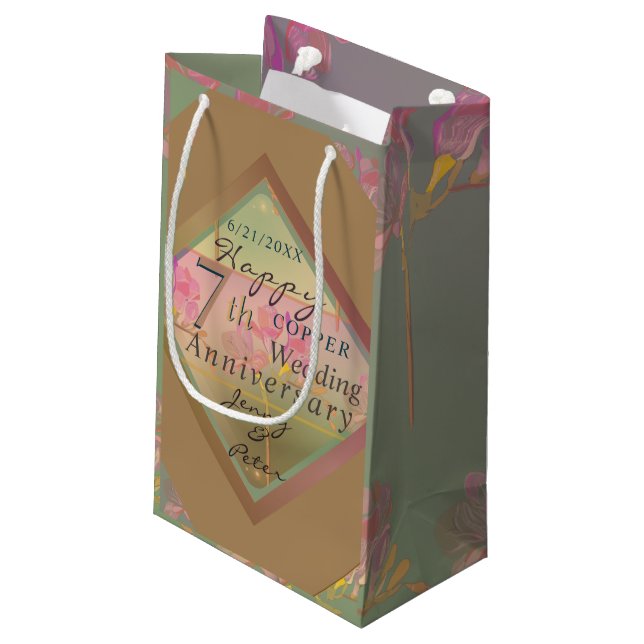 7. Geburtstagsgeschenktasche Kleine Geschenktüte (Rückseite Schrägansicht)