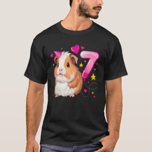 7. Geburtstagskind 7 Jahre, Guinea Schwein und gro T-Shirt