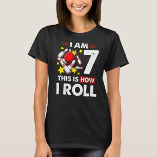 7. Geburtstagskinder Bowling So Roll ich 7 Jahre T-Shirt