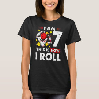 7. Geburtstagskinder Bowling So Roll ich 7 Jahre T-Shirt