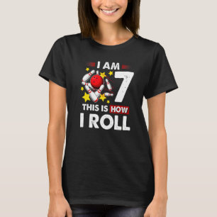 7. Geburtstagskinder Bowling So Roll ich 7 Jahre T-Shirt