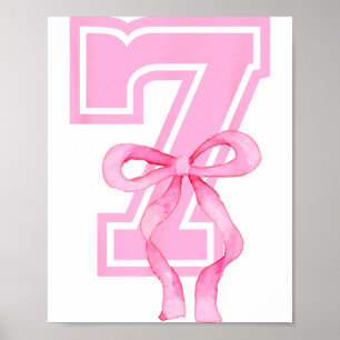 7. Geburtstagsmädchen Kokette Nk Schleifen Sieben  Poster