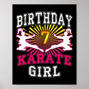 7. Geburtstagsmädchen-Shirt - Karate 7 Jahre altes Poster
