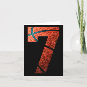 7. Geburtstagspartei Bysketbyll Print Number 7 T-S Karte