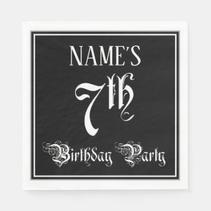 7. Geburtstagsparty — Extravagantes Script + Indiv Serviette