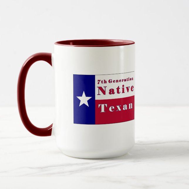 7. Generationgebürtige Texan-Flagge Tasse (Links)