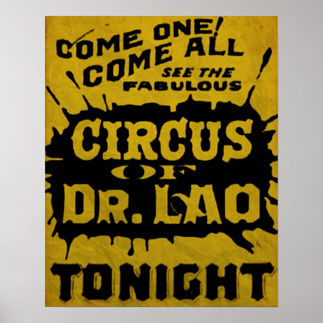 7 Gesichter von Dr. Lao Circus Flyer Poster (Vorne)