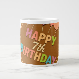 7. glücklicher Geburtstag Jumbo-Tasse