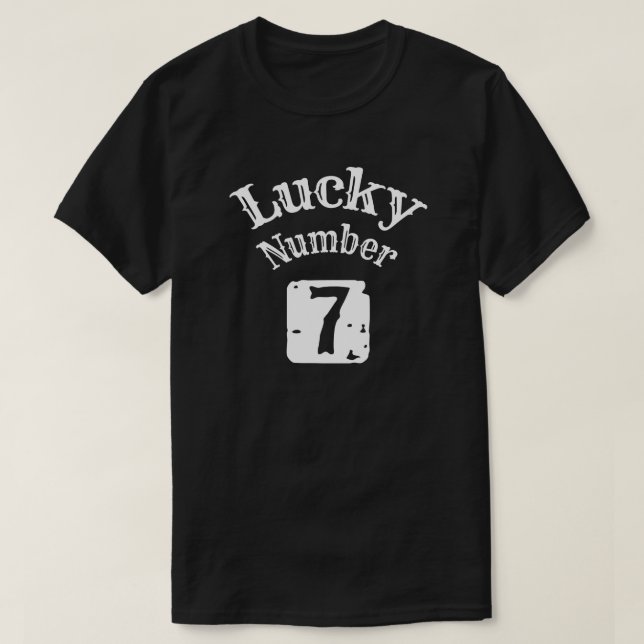 7 - Glückszahl 7 Glück T-Shirt (Design vorne)