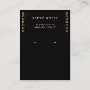 7 Gold Chakra Spirituelle Earring Juwelier Display Visitenkarte