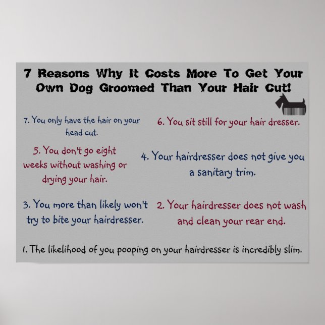 7 Gründe, warum es teurer ist, Ihren Hund zu zücht Poster (Vorne)