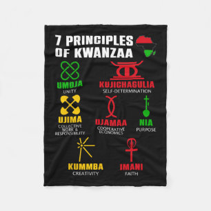 7 Grundsätze der Kwanzaa-Feier Pan African Bo Fleecedecke