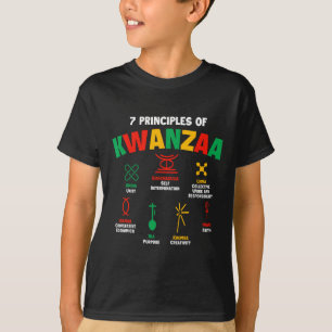 7 Grundsätze von Kwanzaa - Afrikanisches amerikani T-Shirt