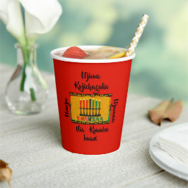 7 Grundsätze von Kwanzaa Candles Pappbecher