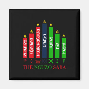 7 Grundsätze von Kwanzaa Magnet