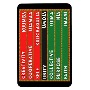 7 Grundsätze von Kwanzaa Magnet
