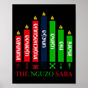7 Grundsätze von Kwanzaa Poster