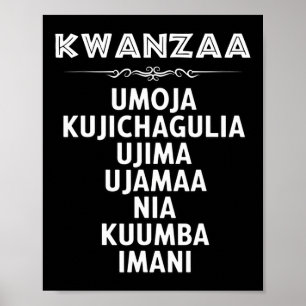 7 Grundsätze von Kwanzaa Poster