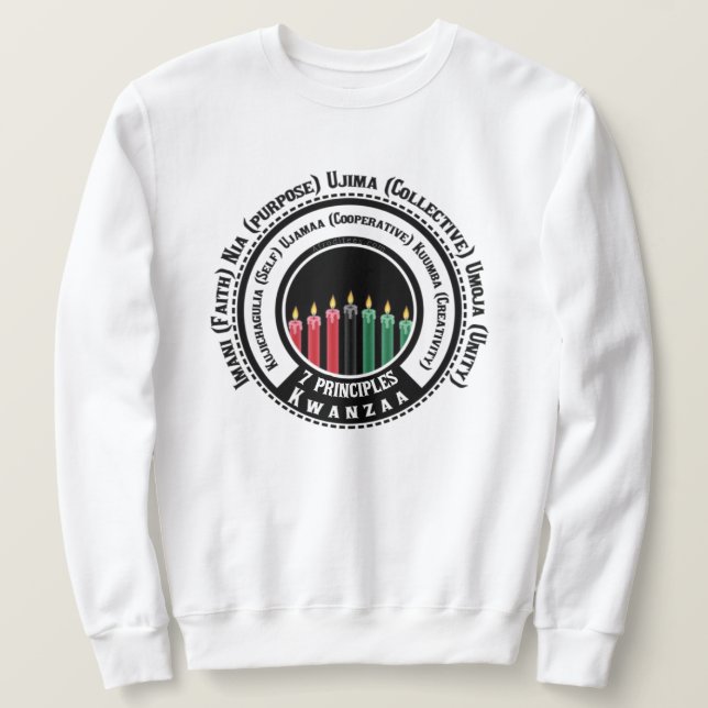 7 Grundsätze von Kwanzaa Sweatshirt (Design vorne)
