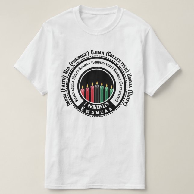 7 Grundsätze von Kwanzaa T-Shirt (Design vorne)