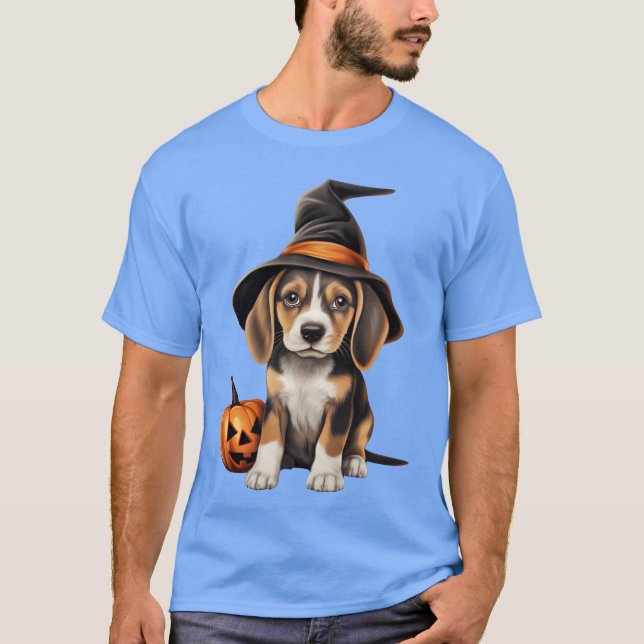 7 Halloween-Beagle T-Shirt (Vorderseite)