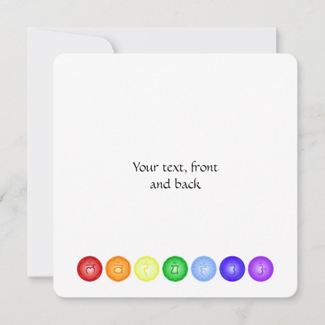 7 Hauptprüfkörper in einem Kreis Einladung (Vorderseite)