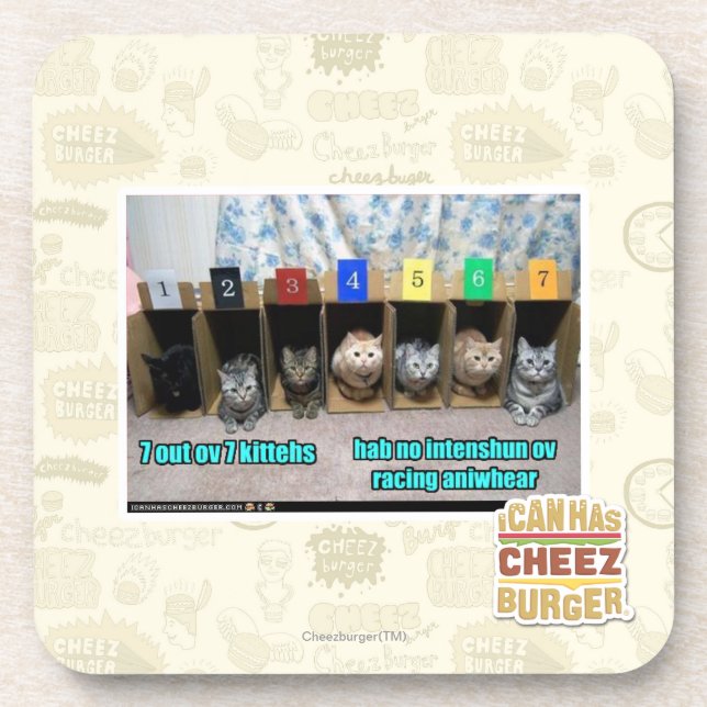 7 heraus ov 7 kittehs untersetzer (Vorderseite)
